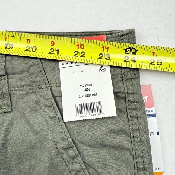Wrangler Men's Relaxed Fit Low Stretch Green Cargo Shorts Size 48 Inseam 10" NWT - Picture 7 of 10